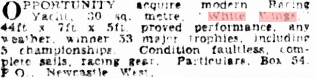 A close-up of a newspaper featuring articles on Skerry Cruisers and Square Metre Yachts.